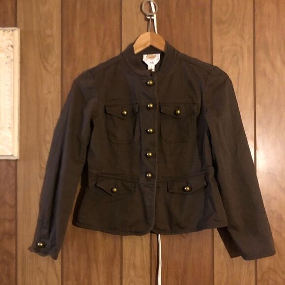 Talbots Petites brown stretch jacket. Size 2 petite. - Picture 1 of 5